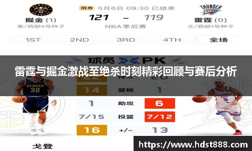 雷霆与掘金激战至绝杀时刻精彩回顾与赛后分析
